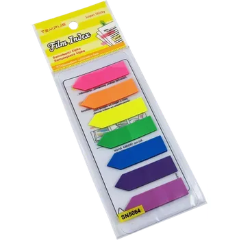 Samolepící bloček bloček samol.fólie neon 45 x 12 7 barev šipka závěs 473246