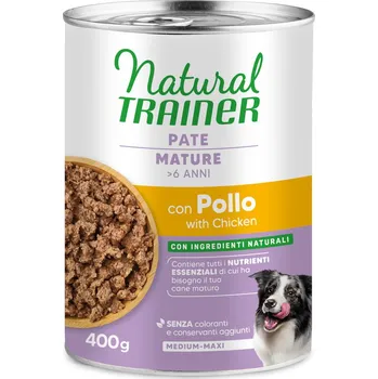 Krmivo pro psa 6x400g Natural Trainer Pate Medium & Maxi Mature vlhké krmivo pro psy