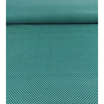 Bavlněná látka puntíky zelené 2mm plátno 150cm | RTex