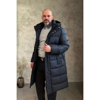 Pánský kabát Pánský zimní kabát BOSS Black H-Cenuto 50540474 modrý Velikost: 48