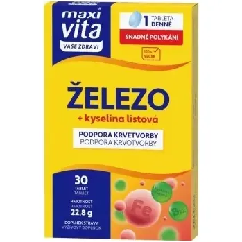 Zdraví VITAR Maxi Vita Železo+kyselina listová, 30 tablet