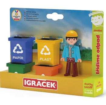 Dětské zboží efko Igráček Trio Třídíme odpad - figurka s popelnicemi