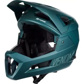 Cyklistická přilba přilba FORCE VENOM downhill, petrolejová L-XL