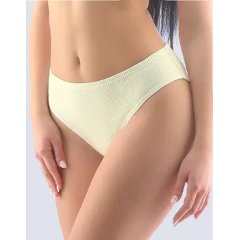 Kalhotky GINA 10282 Kalhotky klasik rib Barva: žlutobílá, Velikost: 50/52