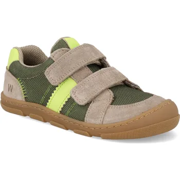 Barefoot dětské tenisky Koel - Kobi W Fabrics 3.0 Khaki širší hnědé Velikost: 29