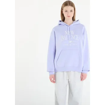 Pánská mikina Mikina New Balance Linear Heritage Fleece Hoodie Daybreak S