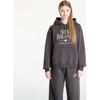 Pánská mikina Mikina New Balance Linear Heritage Fleece Hoodie Faded Black L