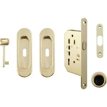 Lampička VPD Set na posuvné dveře 372-321 BB zámek Zlatý lesk