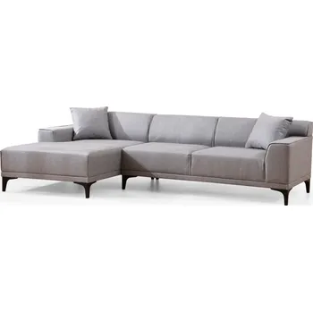 Sedací souprava Rohová sedací souprava Petra 250 cm světle šedá levá