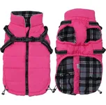 Teplé zimní kabáty pro psy a domácí mazlíčky s hrudním pásem, nepromokavé a reflexní, zimní
