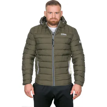 Pánská bunda PitBull West Coast - pánská zimní bunda SEACOAST olivově zelená M