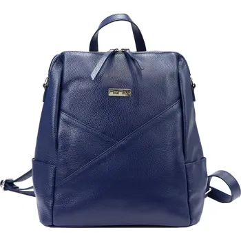 Městský batoh Dámský kožený batoh MiaMore 01-047 modrý