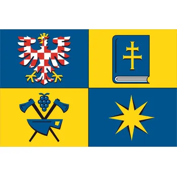 Vlajka Zlínský kraj vlaječka - 11 x 16 cm - nasunutí, zavěšení