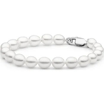 Náramek Gaura Pearls Perlový náramek Joscelina - stříbro 925/1000 FCW375-B 18 cm Bílá