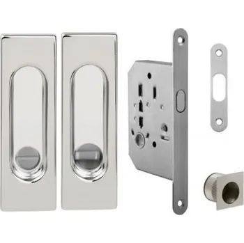 Interiérové dveře VPD Set na posuvné dveře 372-306 WC zámek Chrom lesklý