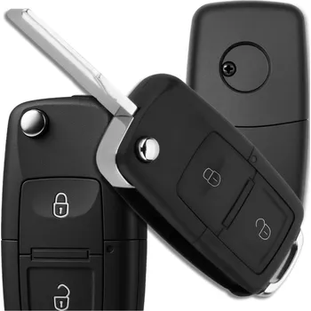 Camerazar Pouzdro dálkového ovladače s klíčem 2 tlačítka pro VW Passat B5 Golf IV Polo