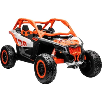Dětské elektrovozidlo BRP Elektrické autíčko Can-Am Maverick X RS TURBO RR Model 2026 2x24V 4x200W - oranžová Dálkové ovládání v ceně
