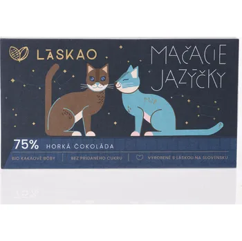 Čokoláda Natural Jihlava JK s.r.o. Kočičí jazýčky hočká čokoláda 75% 80 g
