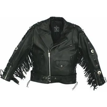 Pánský křivák Pánský kožený křivák Skorpion Highway Classic, křivák s třásněmi na rukávech, velikost 56