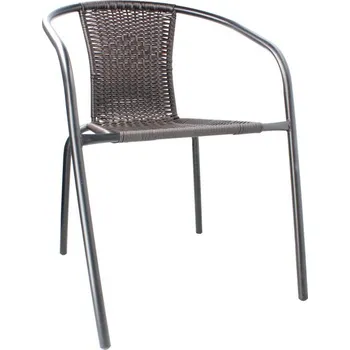 Zahradní stůl Tmavě hnědé zahradní křeslo z technoratanu 53 x 60 x 73 cm