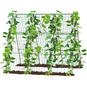 Vyvýšený záhon Zahradní podpůrná konstrukce s mřížkou 1,8 x 2,7 m