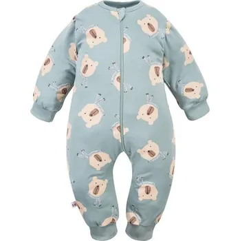 Kojenecký overall Eevi Overal bez ťapek na zip Beary Cool ŠALVĚJOVÁ - 92