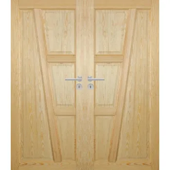 Interiérové dveře ArchoD Dvoukřídlé dřevěné dveře dýhované z borovice Takoma