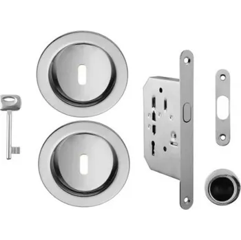 Vchodové dveře VPD Set na posuvné dveře 372-313 BB zámek Chrom lesklý