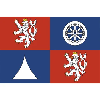 Vlajka Liberecký kraj vlaječka - 11 x 16 cm - nasunutí, zavěšení