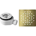 GELCO Vaničkový sifon, průměr otvoru 90 mm, DN40, krytka zlato KSM104G-SN90