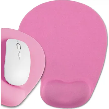 Podložka pod myš Camerazar Ergonomická růžová podložka pod myš s protiskluzovou opěrkou zápěstí