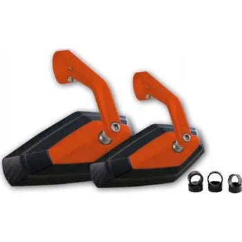 Zrcátko pro motocykl HSM Zrcátka Diamond 22 a 25 mm, 133x70x28 mm, délka nohy 100 mm, oranžové