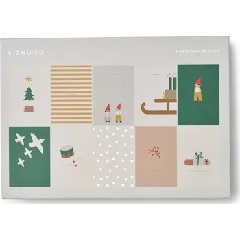Dekorace do dětského pokoje LIEWOOD Bryce Sada pohlednic Holiday Sandy Mix