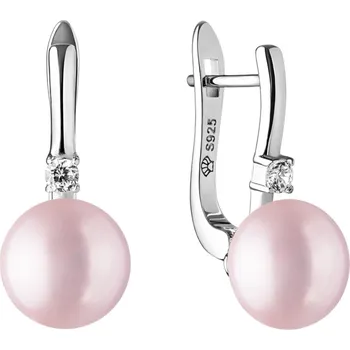 Náušnice Gaura Pearls Stříbrné náušnice s levandulovu řiční perlou Daisy, stříbro 925/1000 SK21215EL/L Levandulová