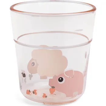 DONE BY DEER Sklenička Tiny farm - růžová