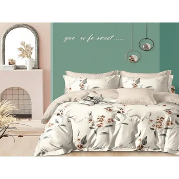 Povlečení Oboustranné povlečení DUO SENSE SOFIRA krémové + povlak na polštářek 40x50 cm ZDARMA Rozměr povlečení: 70 x 90 cm | 140 x 200 cm