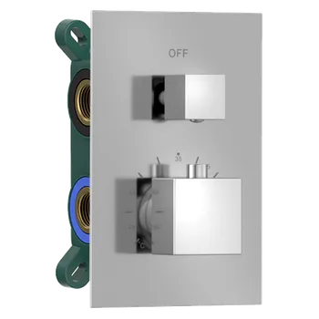 Vodovodní baterie Sapho Podomítková sprchová termostatická baterie, box, 3 výstupy, chrom - 1102-33