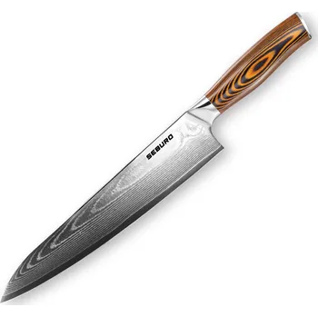 Kuchyňský nůž Šéfkuchařský nůž Seburo SUBAJA Damascus, 25 cm
