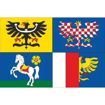 Vlajka Moravskoslezský kraj vlaječka - 11 x 16 cm - nasunutí, zavěšení