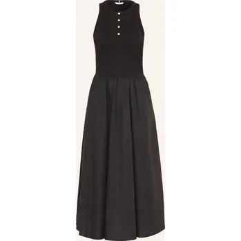 Dámské šaty Tommy Hilfiger Dámské Šaty Z Kombinace Materiálů, černá, 42