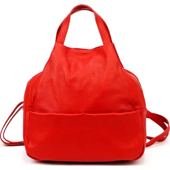 Městský batoh Dámský kožený batoh Luka 24-070 červený