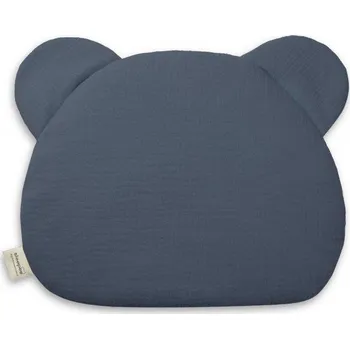 klín do postýlky Sleepee Mušelínový plochý polštář Teddy Bear Modrá