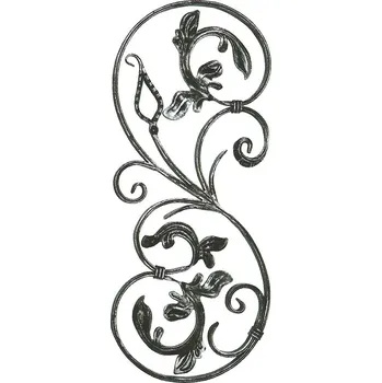 Zábradlí kovářský ornament 625/P - 740 x 320 mm, profil 16 x 8 mm, pravý