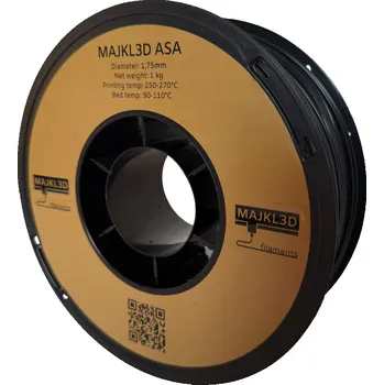 Filament Majkl3D-Filaments ASA 1.75mm 1kg | Černá