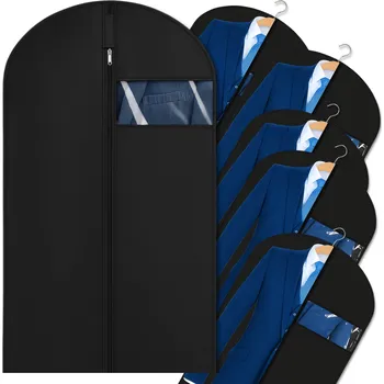 Obal na šaty Camerazar Černý obal na organizér na oblečení, 5 kusů, do šatní skříně, voděodolný