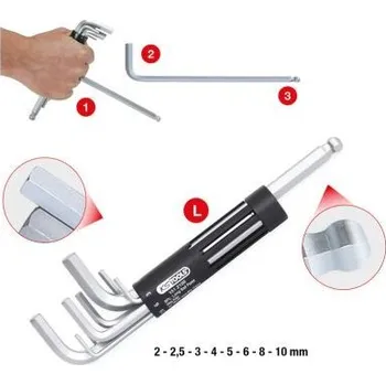 Auto-moto Sada zahnutých šroubováků KS TOOLS 151.2100