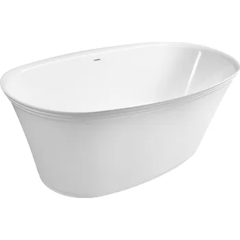 Vana Polysan FLORINA volně stojící vana litý mramor, 170x80x61cm, bílá - 93858