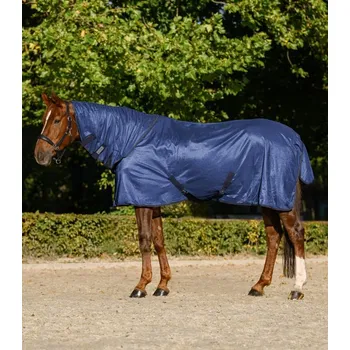 Deka pro koně Síťová deka pro koně Waldhausen s krčním dílem 125 cm Modrá