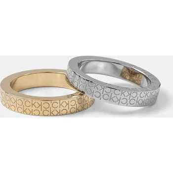 Prsten Prstýnek Calvin Klein 2-pack 35000444D zlatá GLD, vel. 16