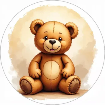 Jedlá dekorace na dort Obrázek Jedlý papír na dort Hnědý medvídek